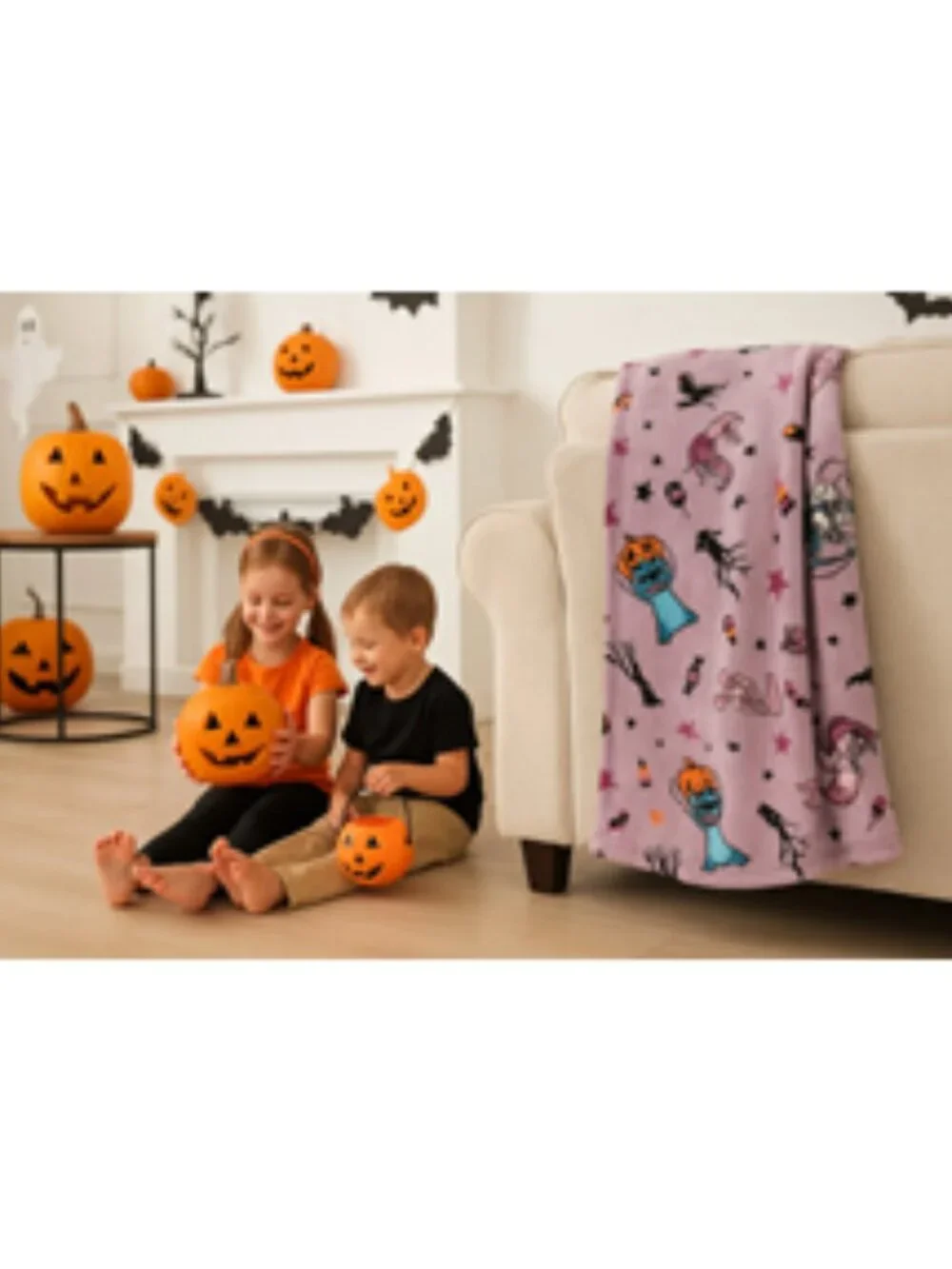 NWT ~ The Big One Disney's Stitch Halloween Plush Throw Blanket, 5 Ft. x 6 Ft.
